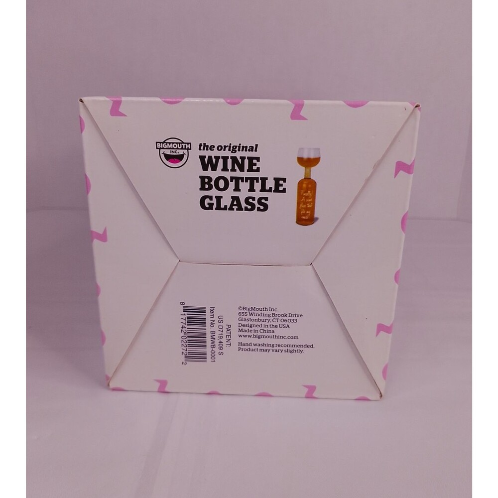 BigMouth Inc The Original Wine Bottle Glass 750ml Gag Gift Novelty New Open Box - Picture 6 of 6